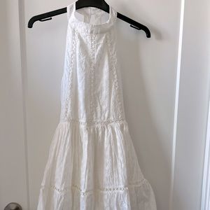 Abel the Label- white eyelet mini dress SIZE XS
